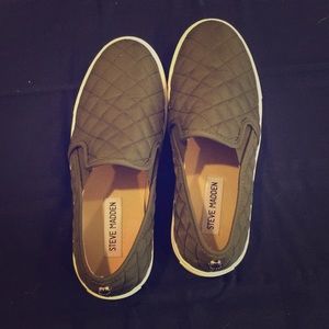 Green quilted Steve Madden shoes